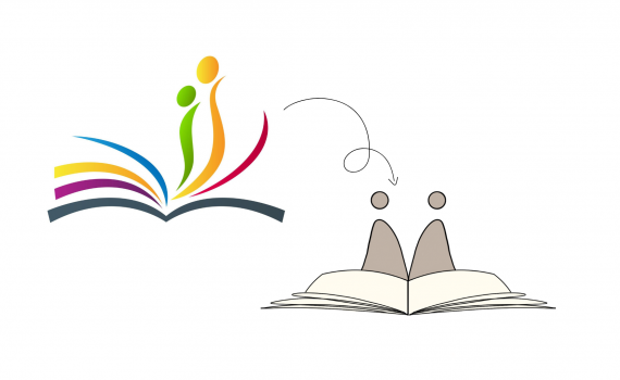 Das neue und das alte Logo von Buchlesung24 - eine online Vermittlungsplattform zwischen Veranstaltern eine Bibliothek, Café, Hotel, Seniorenzentrum, Kulturzentrum, Buchhandlung, Buchladen, Restaurant mit regionalen Autoren.